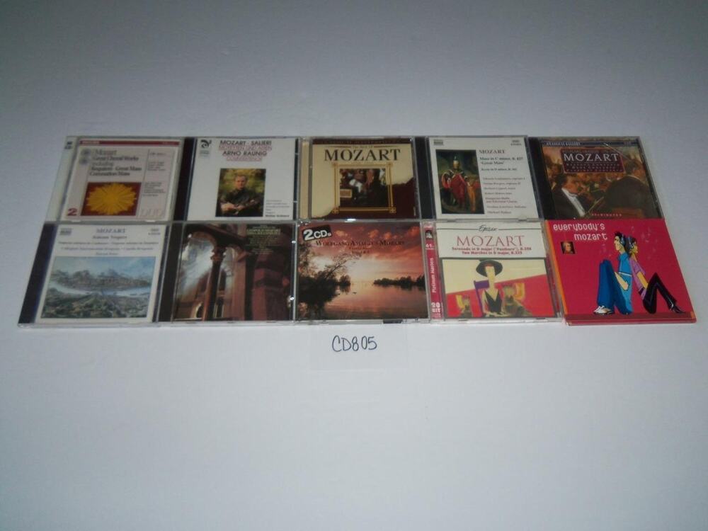 Mozart 10 CD Lot Piano Concertos Organ Orchestra -0518CD805